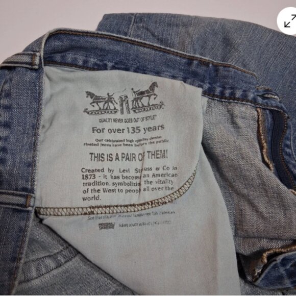 Levi's 559 Relaxed Straight Jeans Mens W40 L30 Blue Denim 5 Rivet Pre-Owned A5 - Picture 7 of 13